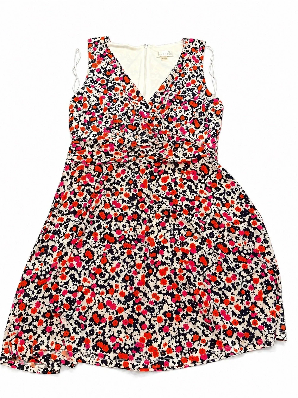 Harper Rose Size 16 Multicolor Floral Sleeveless Fit & Flare Dress